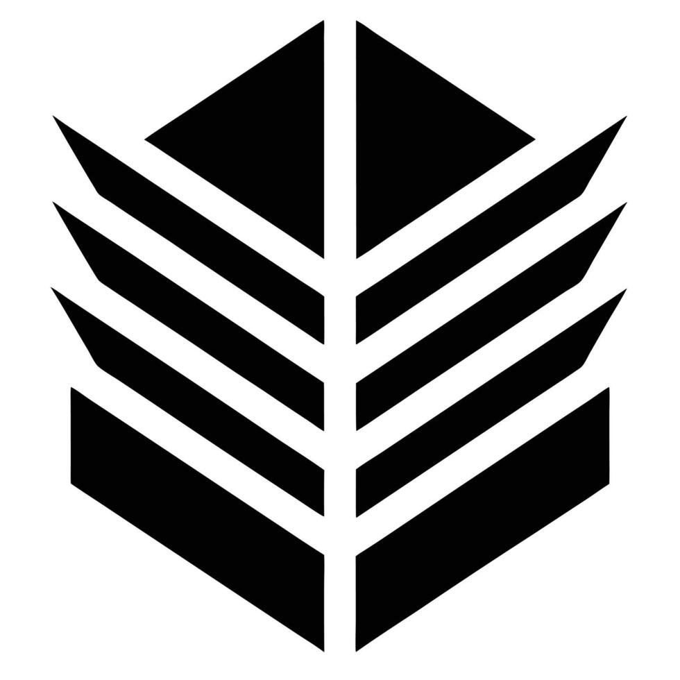 Abstract Geometric Tree Black And White vector