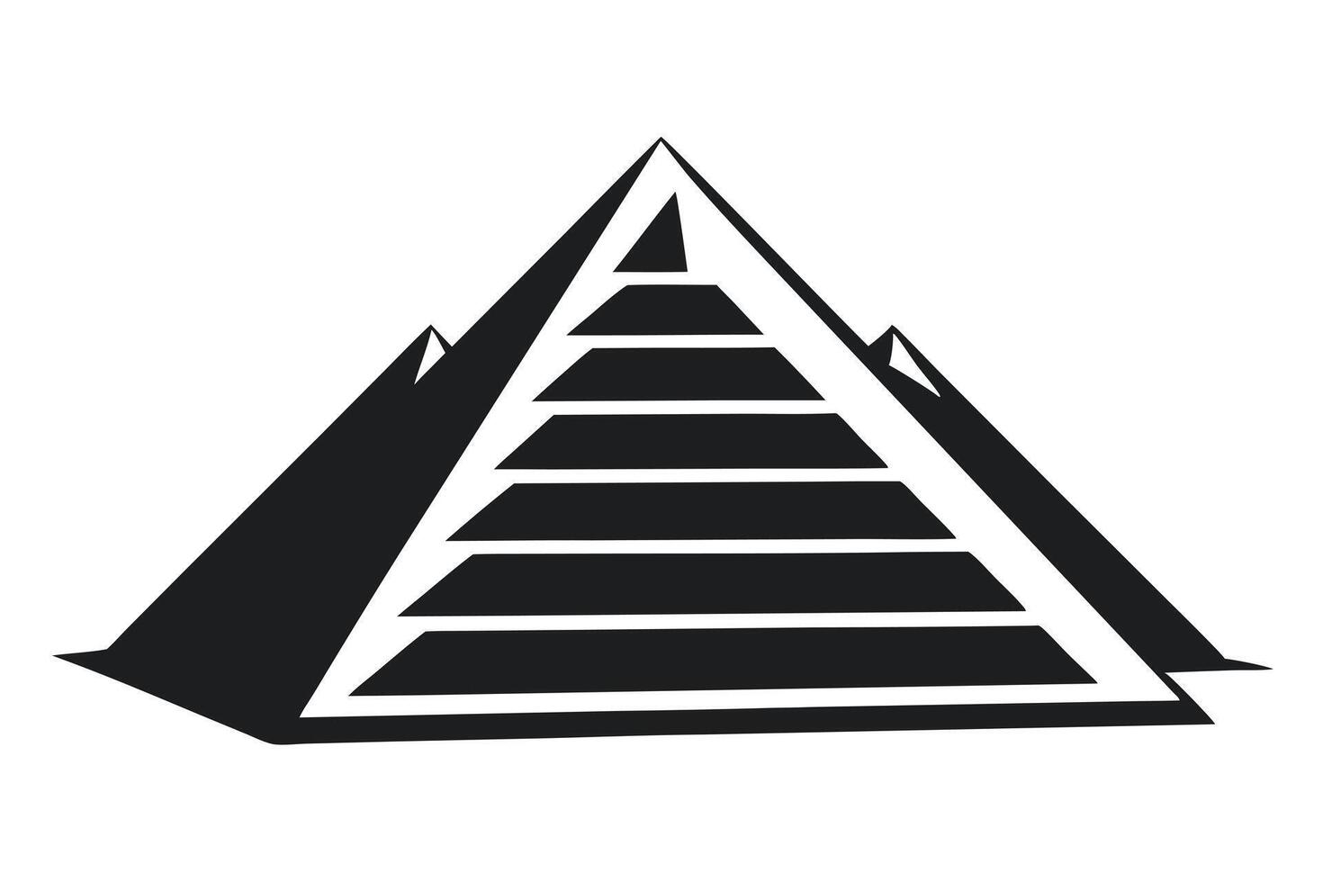 Pyramid Steps Layers Icon Graphic Symbol vector