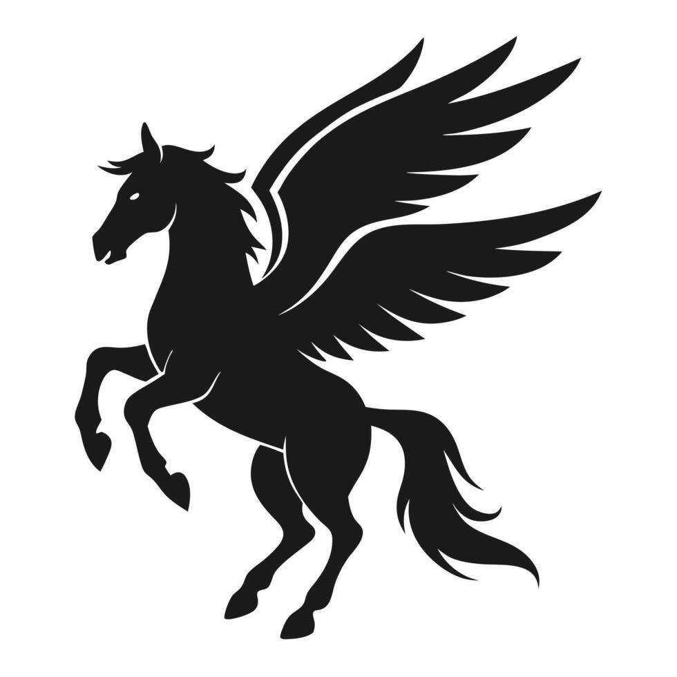 Pegasus Silhouette Mythical Winged Horse vector
