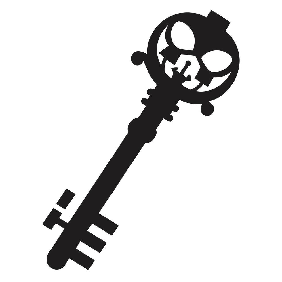 Skull Key Skeleton Halloween Spooky vector