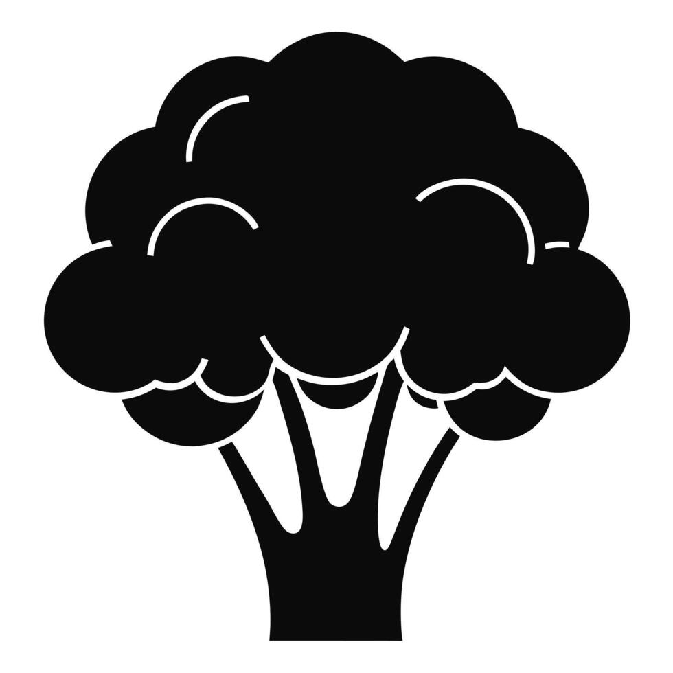 Black And White Broccoli Graphic Art vector