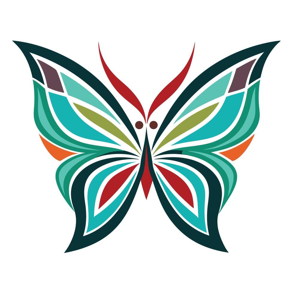 Colorful Butterfly Abstract Decorative Graphic Design vector