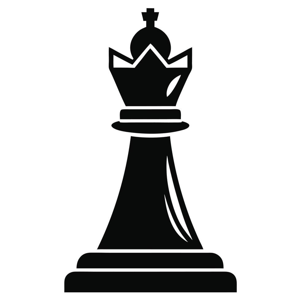 Black Queen Chess Piece Isolated vector