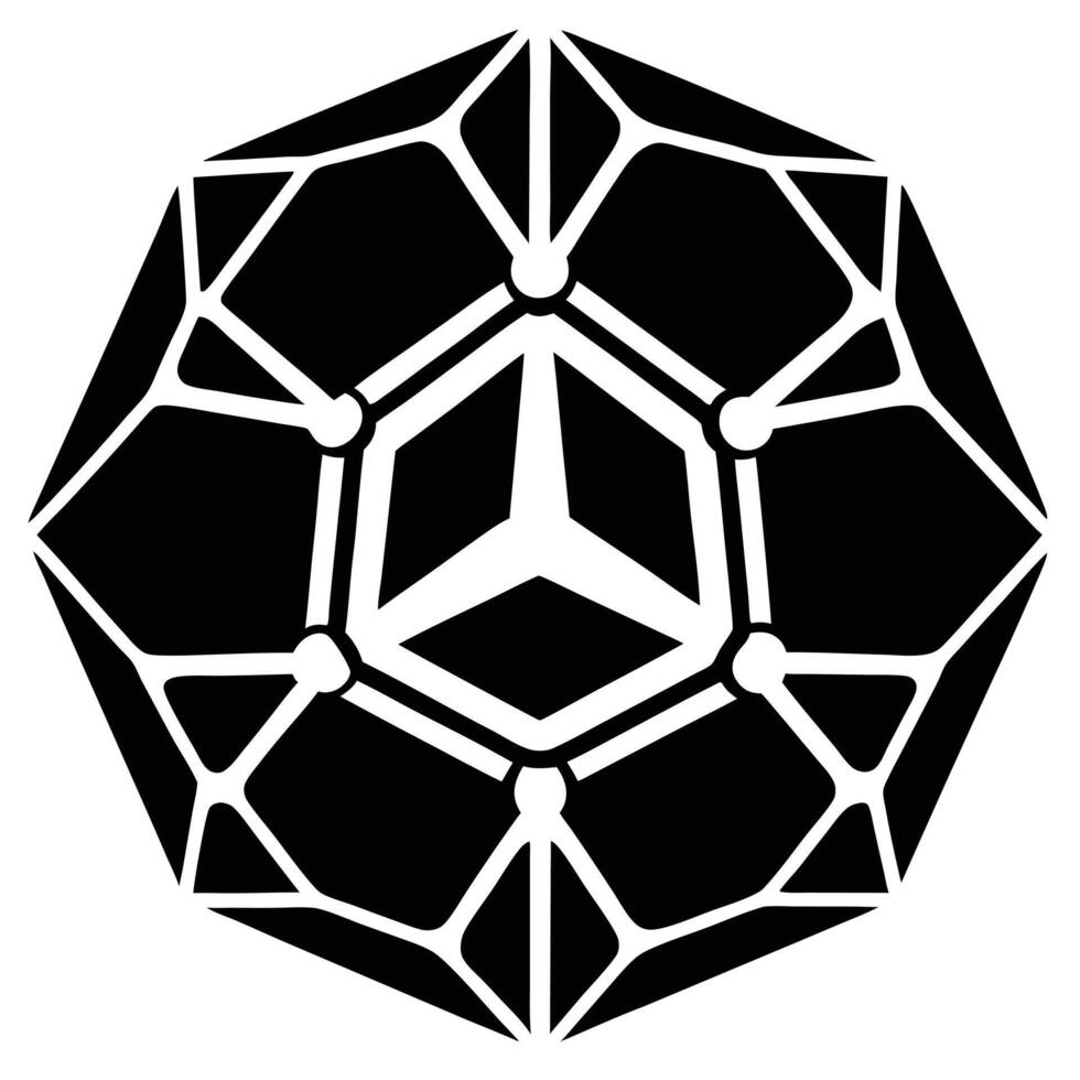 Abstract Geometric Pattern Black And White Design vector
