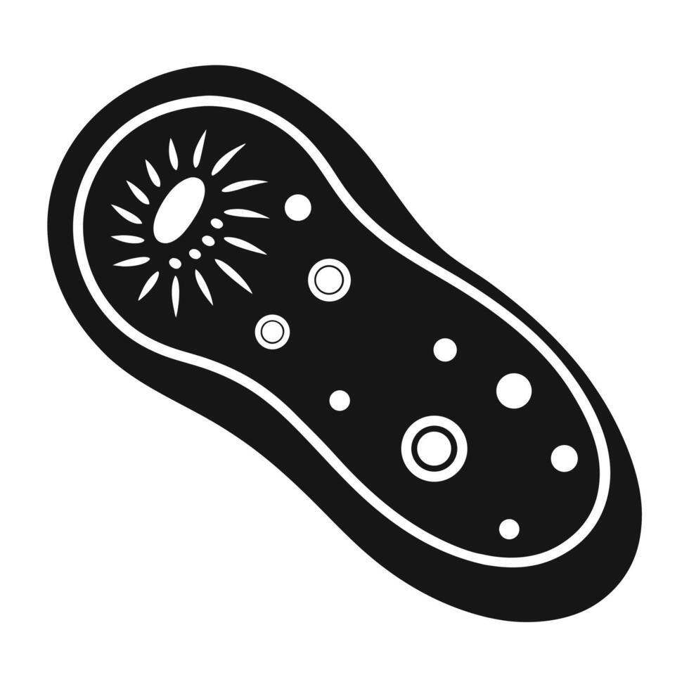 Black And White Bacteria Illustration vector