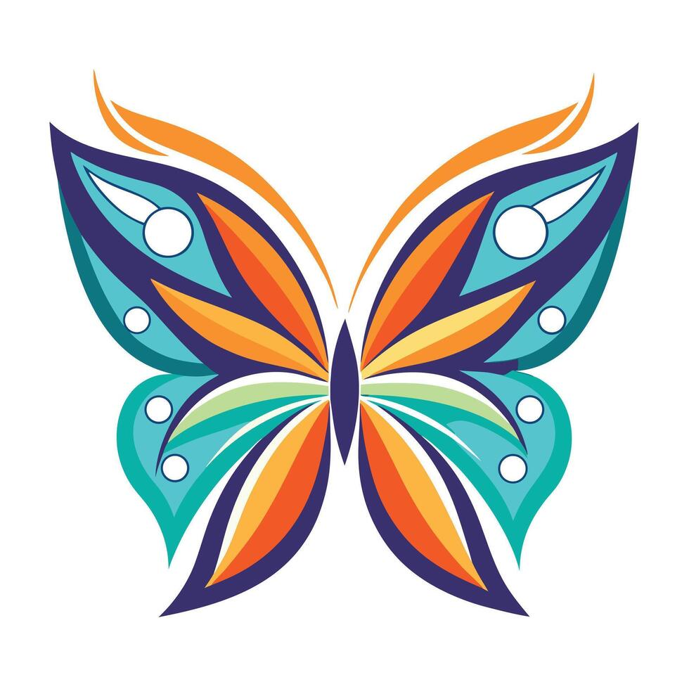 Colorful Butterfly Illustration Graphic Design vector