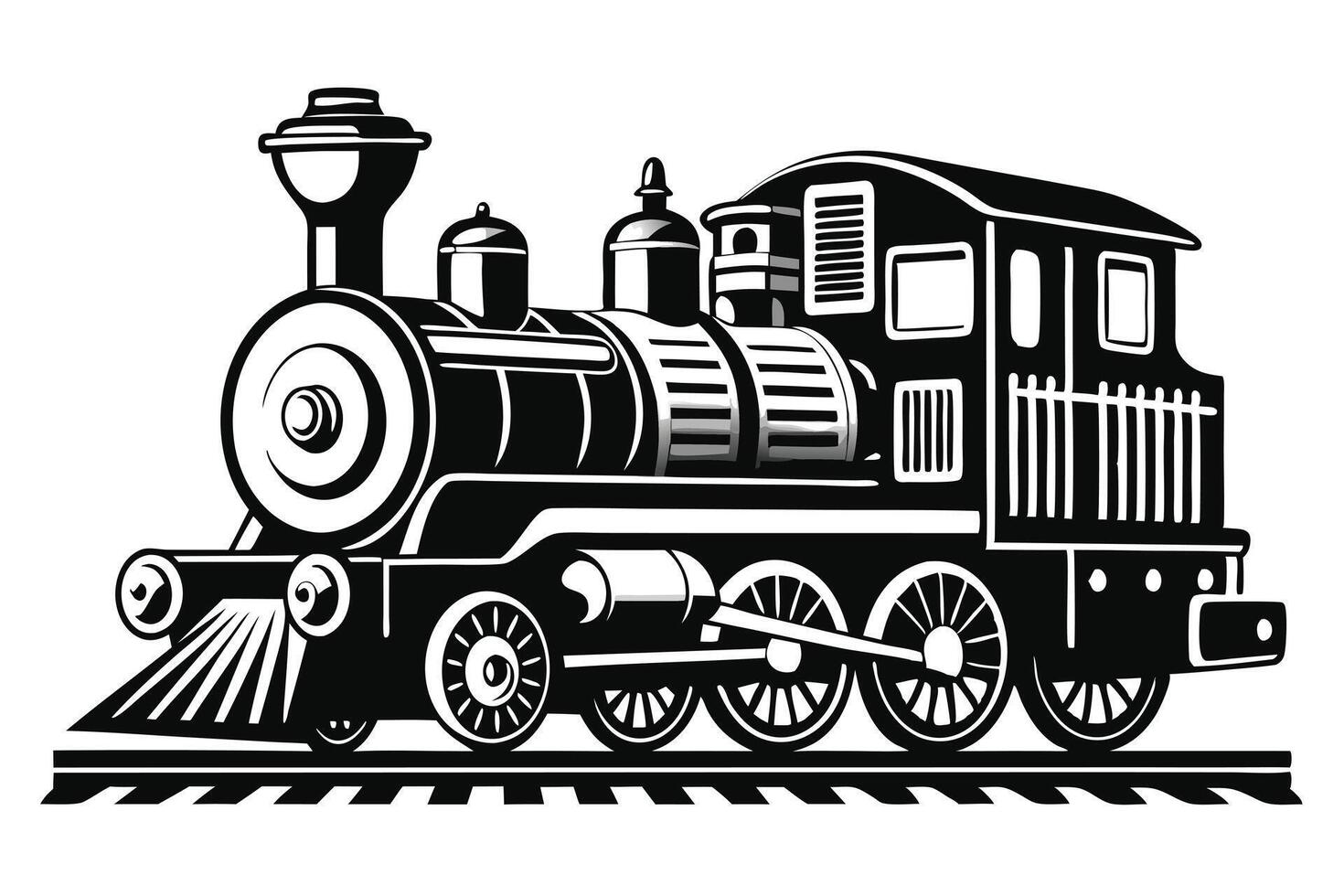 Illustration Of A Steam Train vector