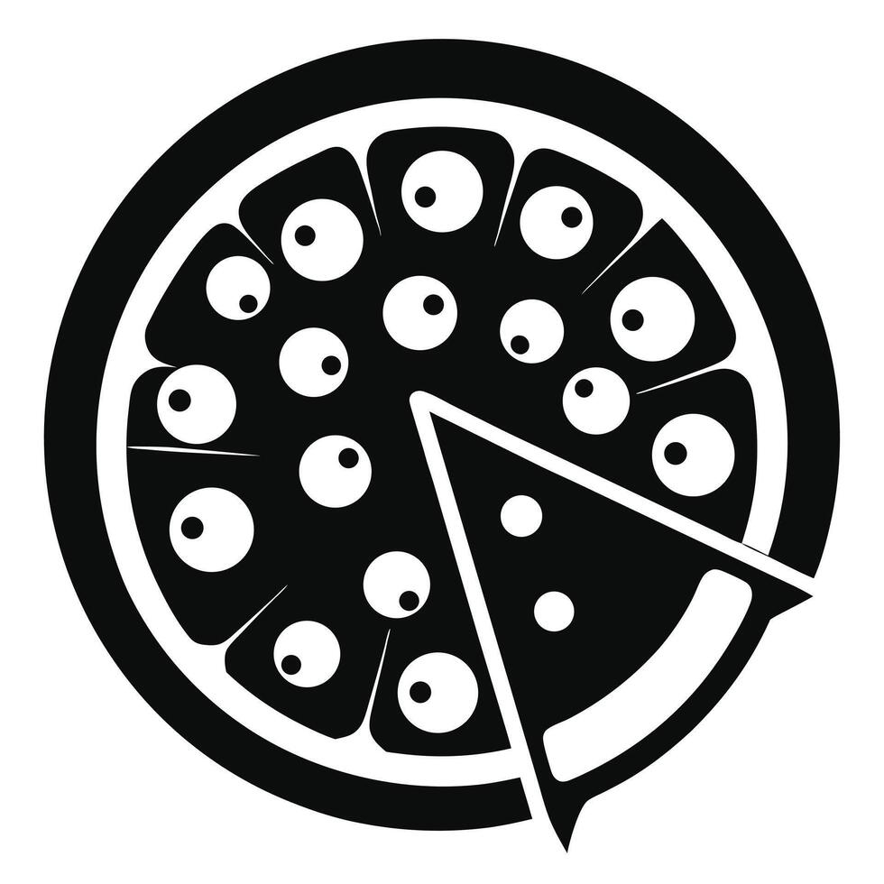 Pepperoni Pizza Slice Food Icon Graphic vector