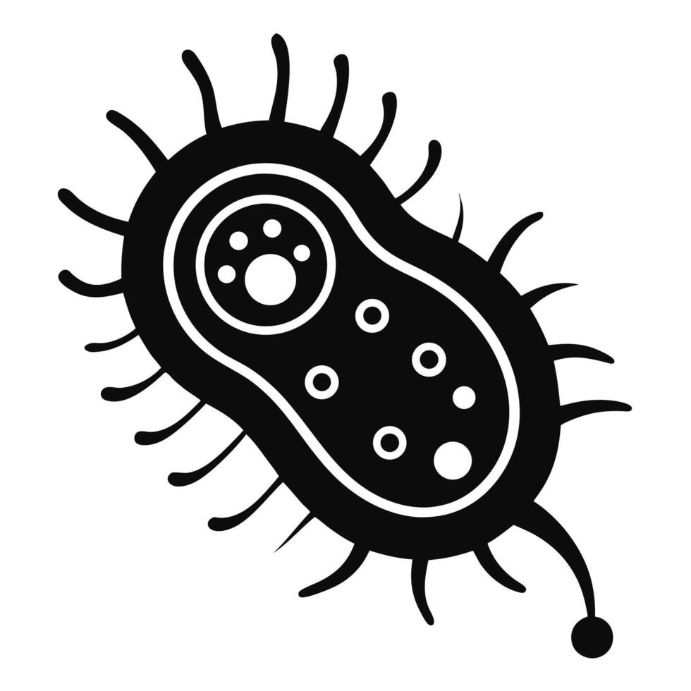 Black And White Germ Icon vector
