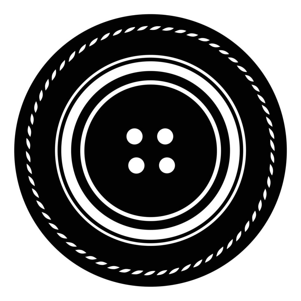Isolated Sewing Button Flat Icon vector