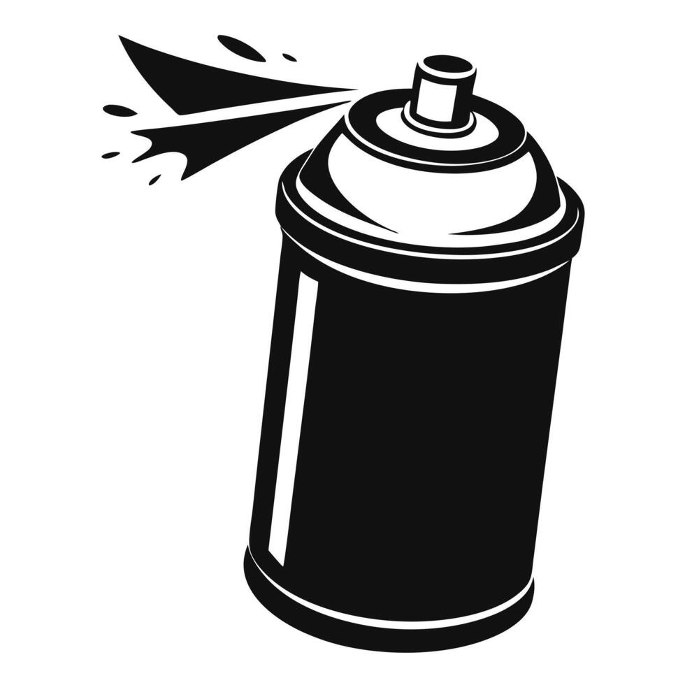 Spray Paint Can Black And White vector