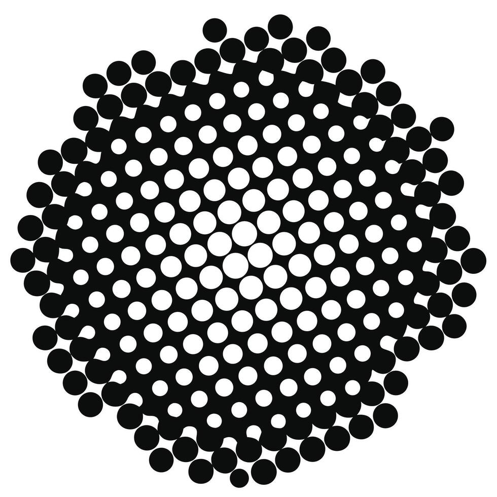 Abstract Black White Circle Pattern Design vector