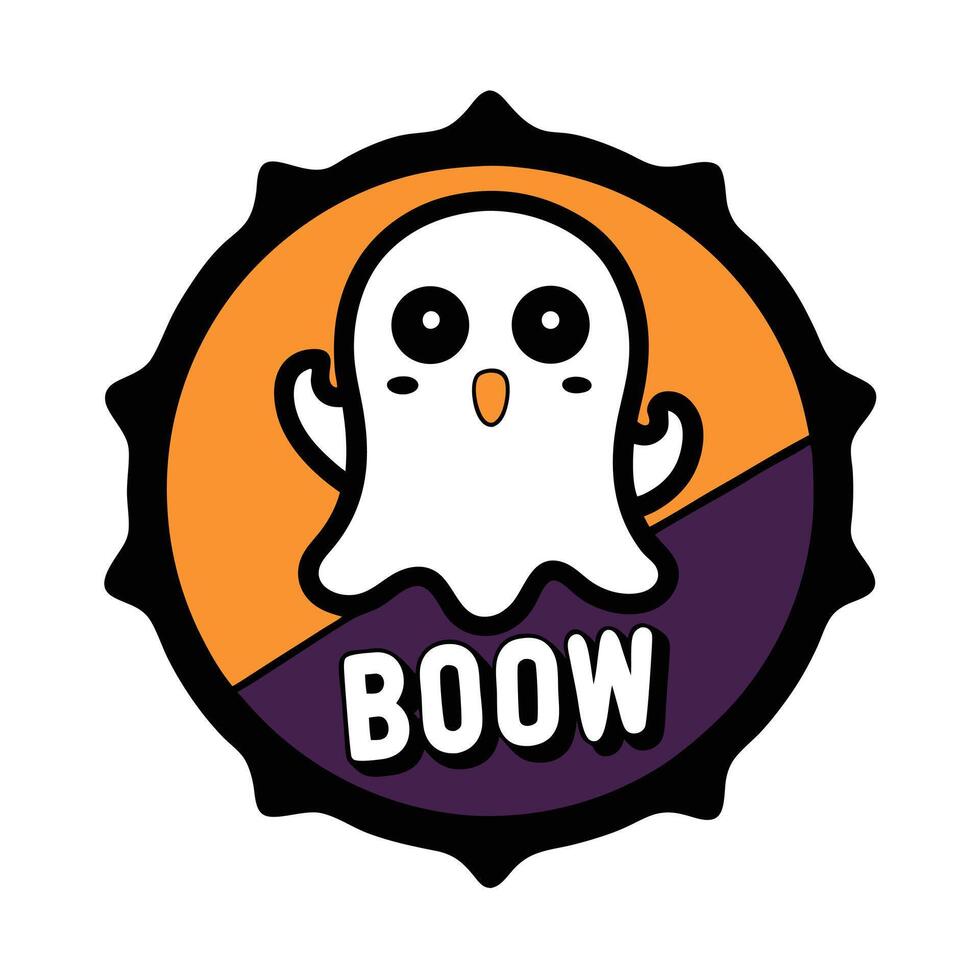 Cute Ghost Halloween Character Design vector