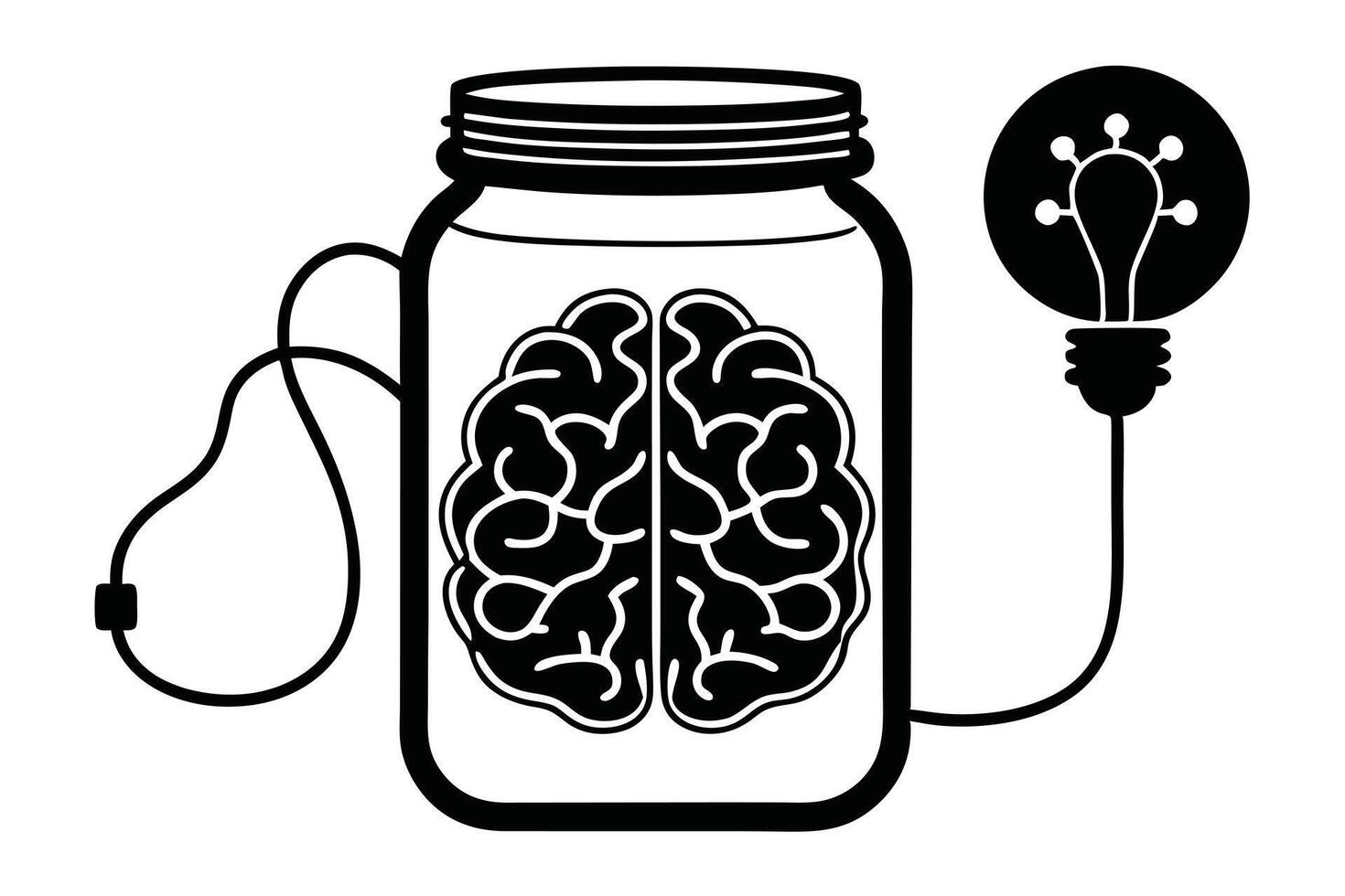 Brainstorming Innovation Idea In A Jar vector