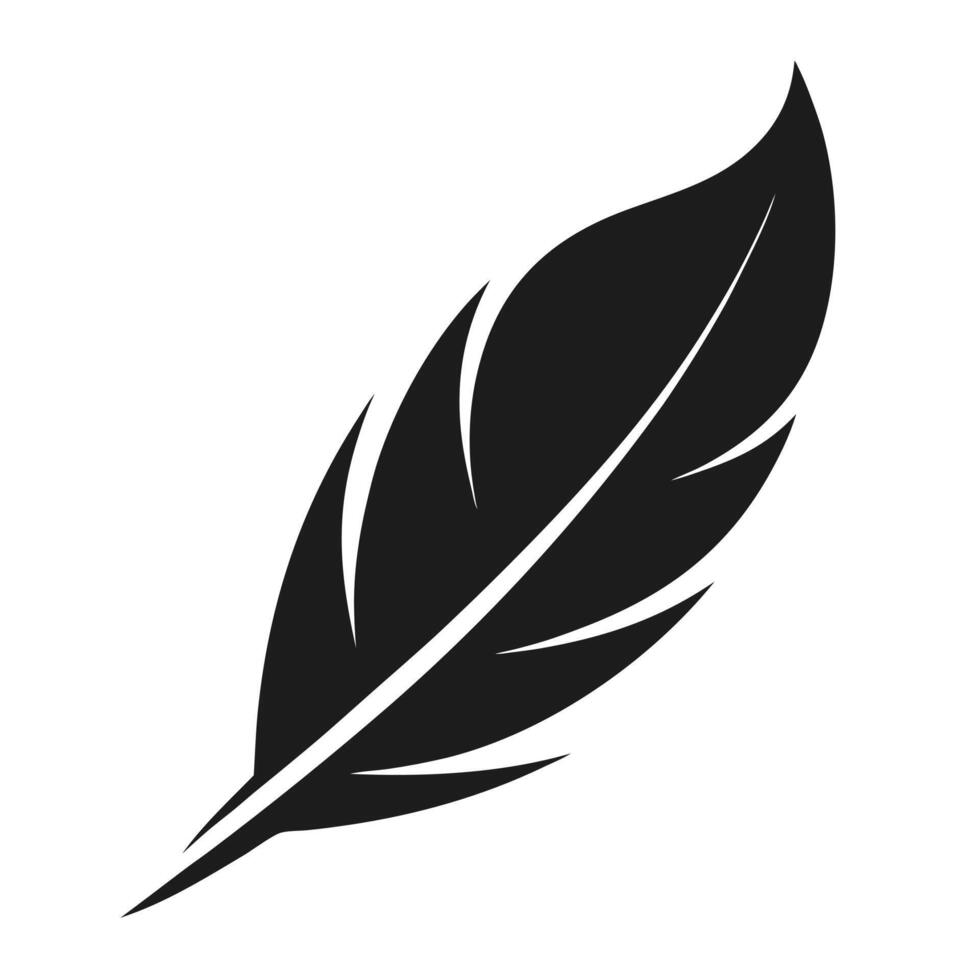 Feather Quill Black Illustration Graphic vector