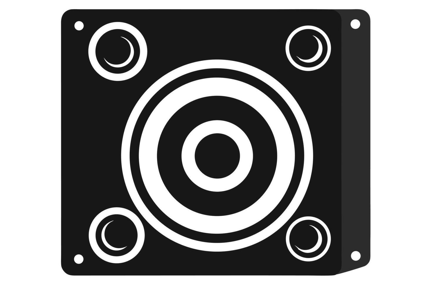 Speaker Icon In Black And White vector