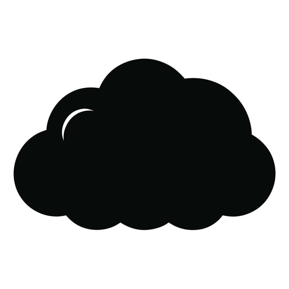 Simple Black Cloud Weather Icon Graphic vector