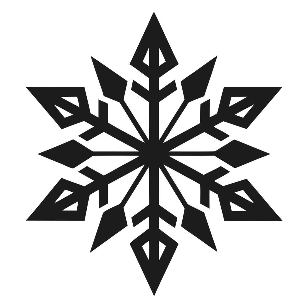 Black And White Snowflake Illustration vector