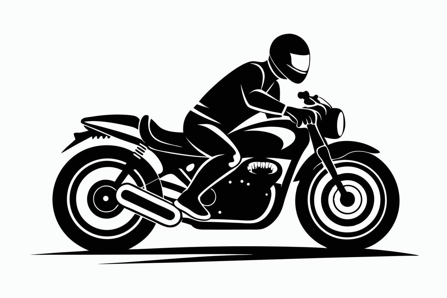 Motorcycle Rider Silhouette Illustration vector