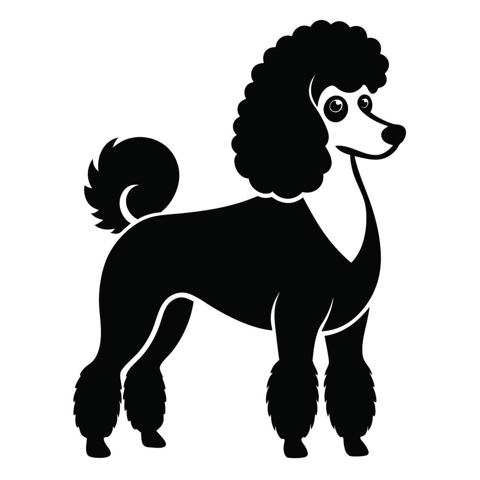 Poodle Silhouette Graphic Simple Design vector