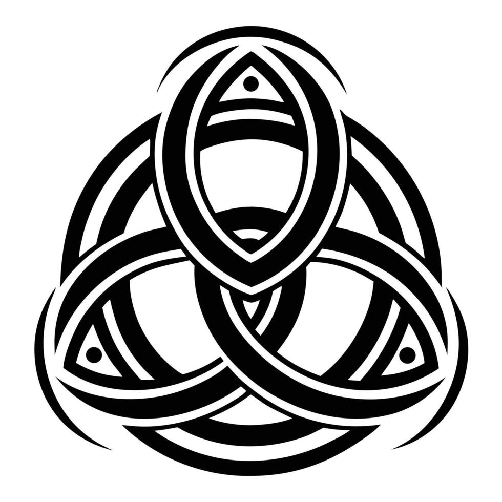 Celtic Trinity Knot Black And White vector