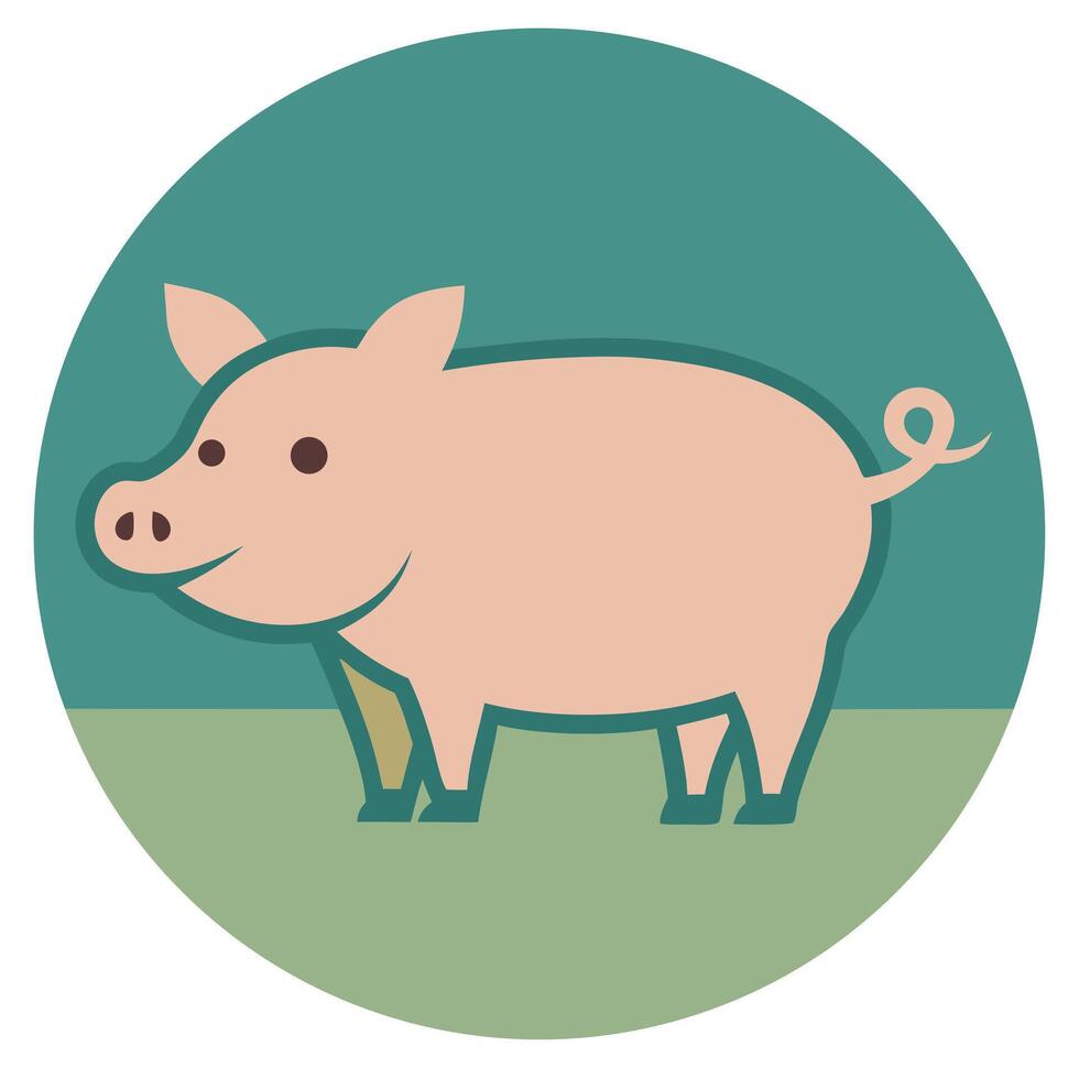 Cute Pig Illustration Graphic Design vector