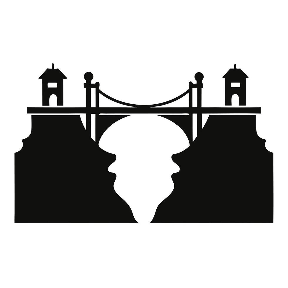 Silhouette Illustration Of A Bridge vector