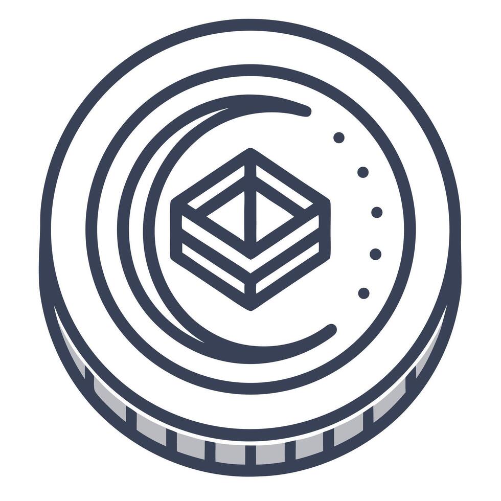 Etherium Cryptocurrency Coin Illustration vector