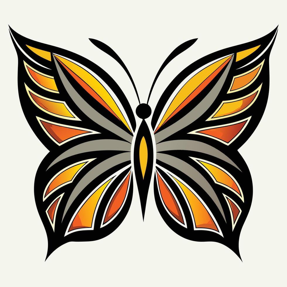 Geometric Butterfly Graphic Illustration Design vector