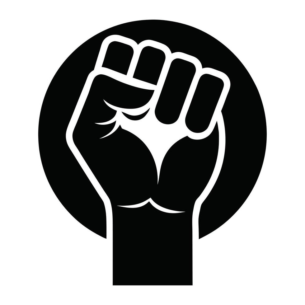 Raised Fist Symbol Of Solidarity vector