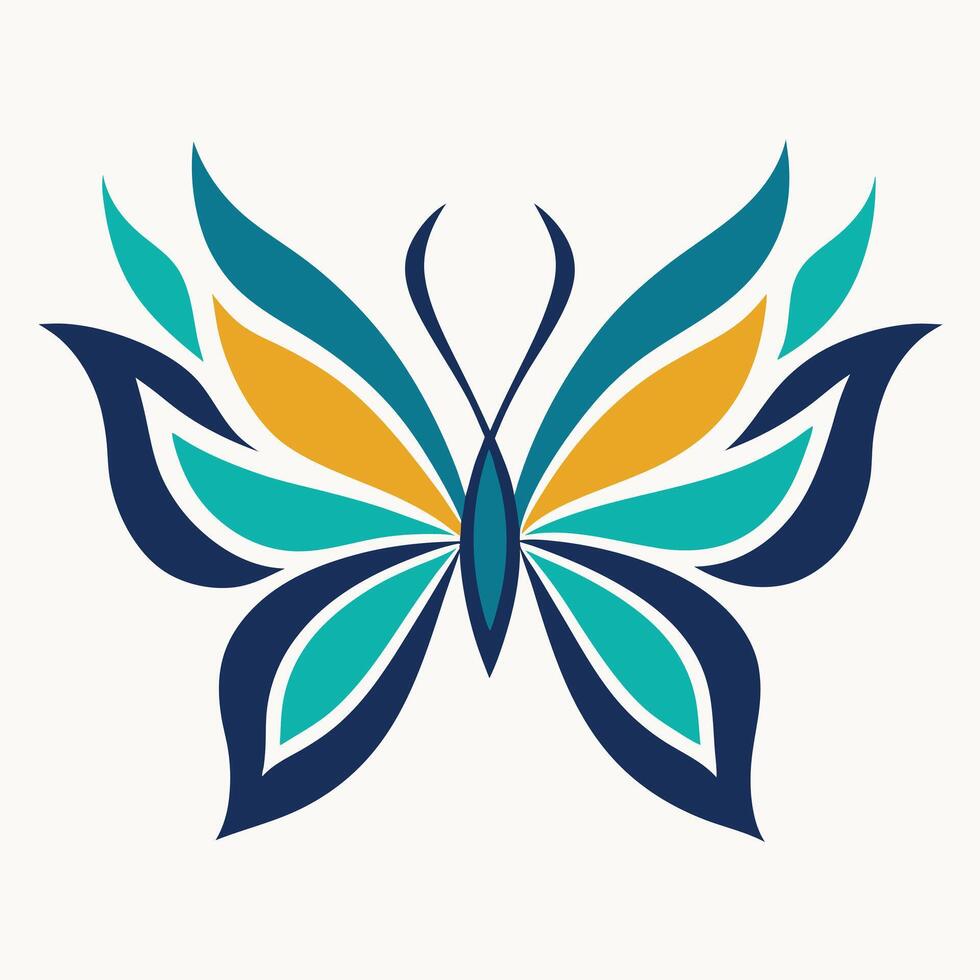 Butterfly Illustration In Modern Flat Design vector