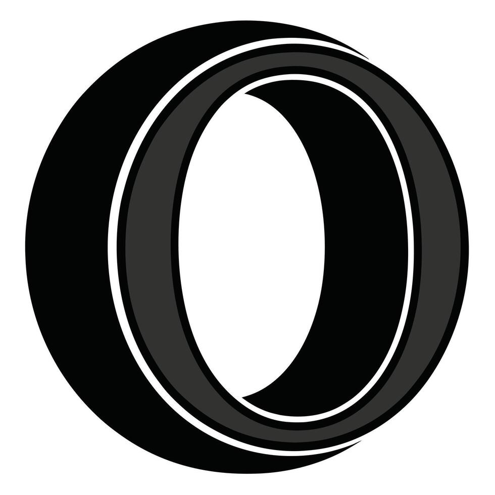 Geometric Shape 3D Ring Illustration vector