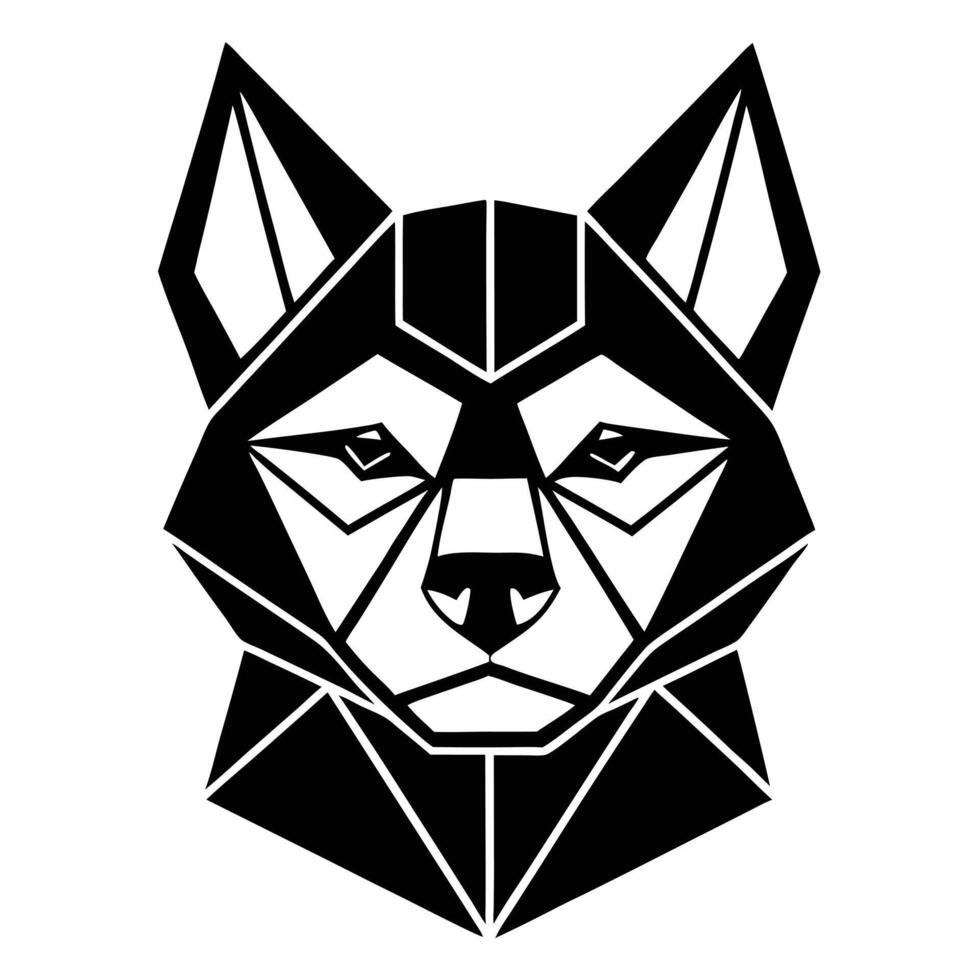 Origami Wolf Head Logo vector