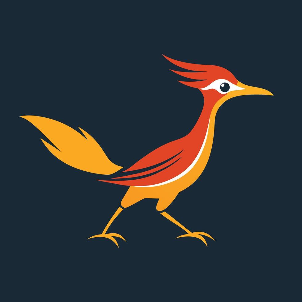 Stylized Roadrunner Bird Illustration vector