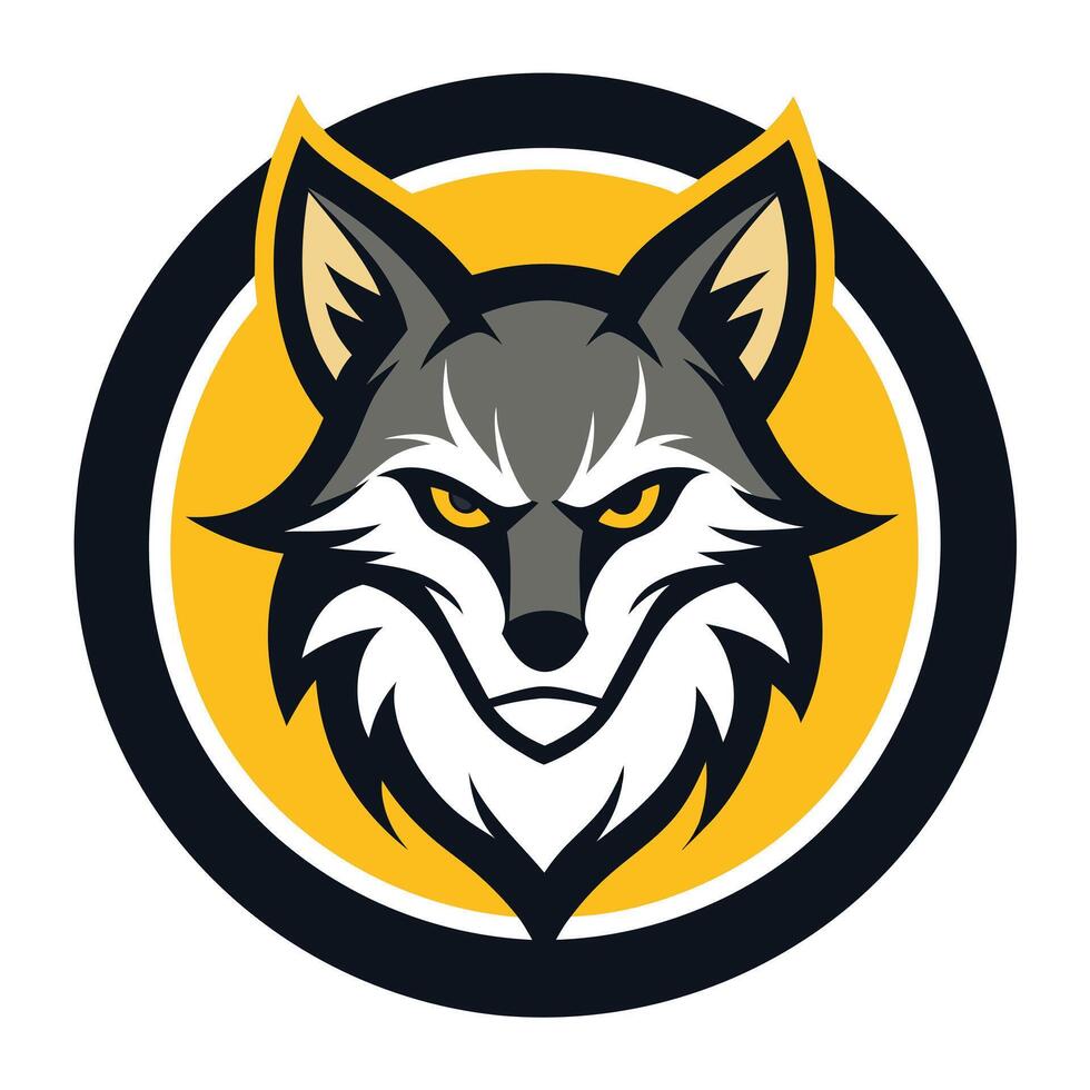 Stylish Fox Head Logo Design vector