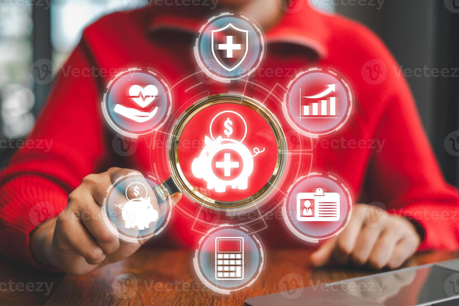 Illustration depicting the concept of a health savings account, combining financial and healthcare elements for effective management. photo