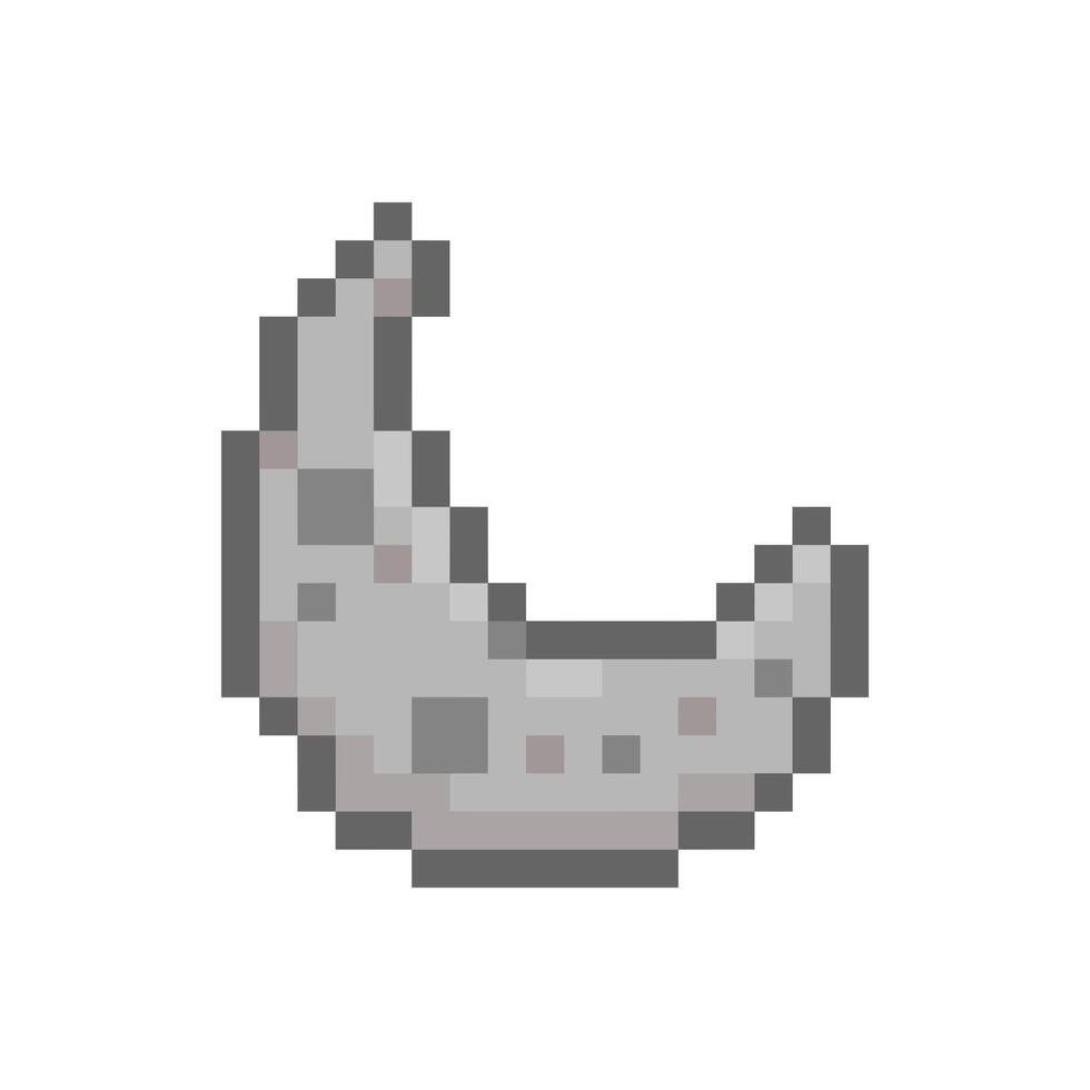 crescent moon pixel vector