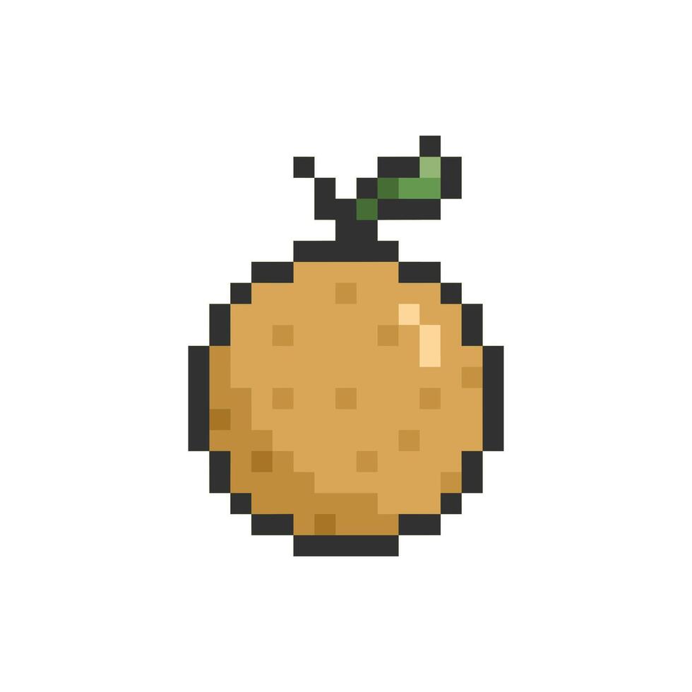 orange pixel art vector