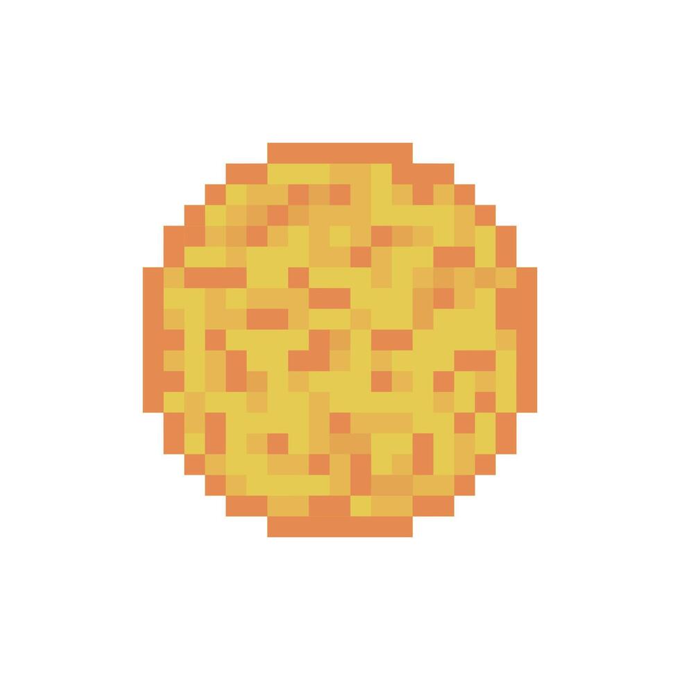 round sun pixel vector