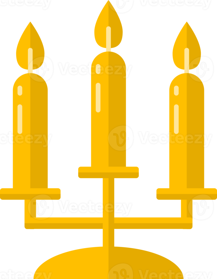 Yellow candle candlestick frame light doodle icon png