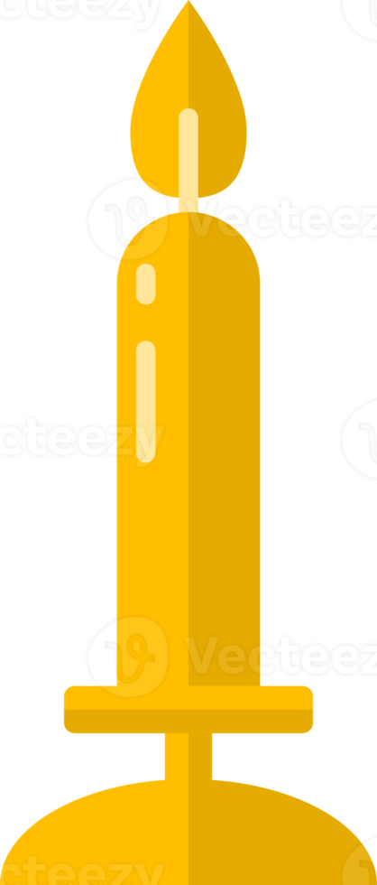 Yellow candle candlestick frame light icon png