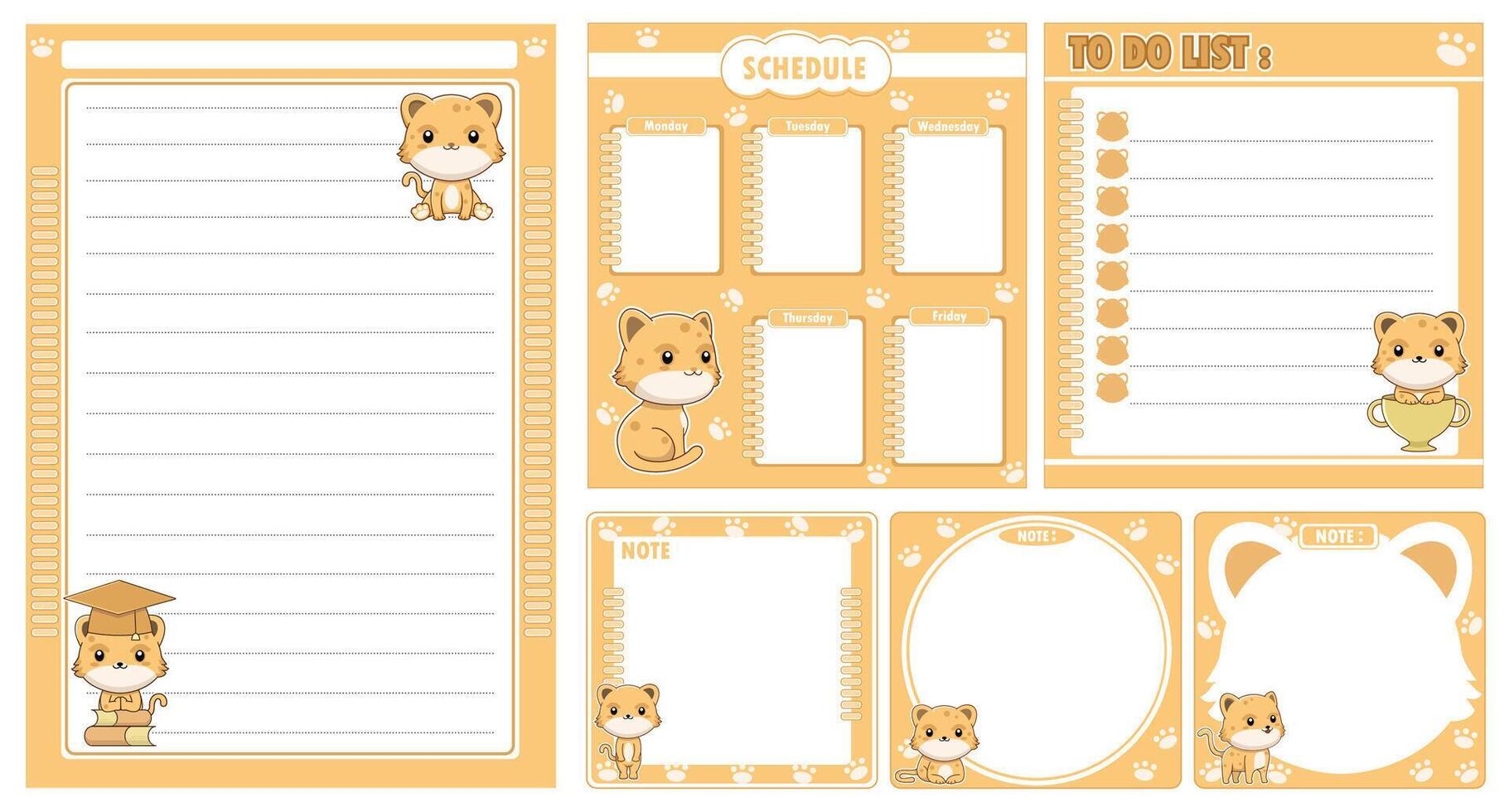 paper page design label with cat theme vector
