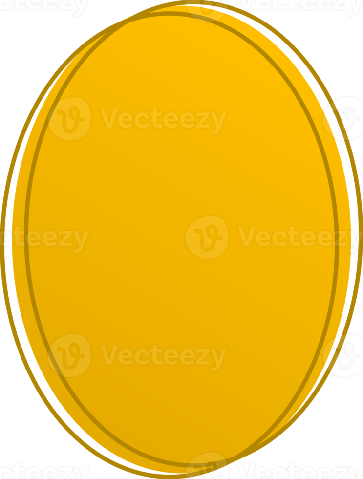 Yellow circle label frame icon png