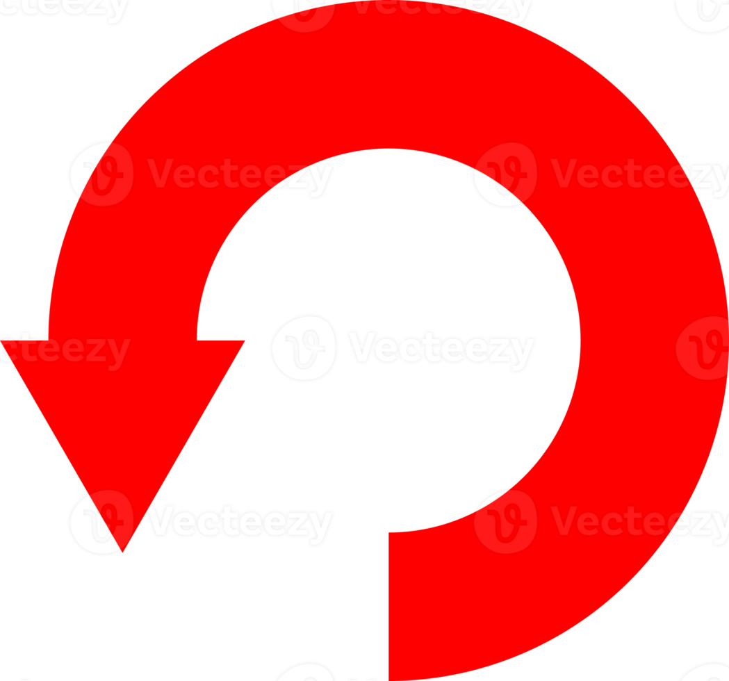 Red arrow circle icon png
