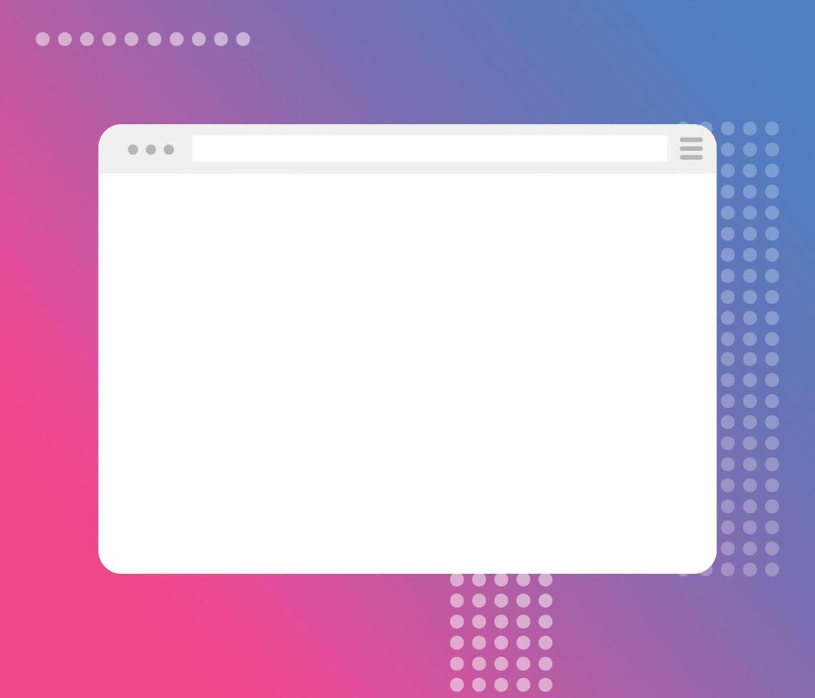 Blank browser window for computer stock illustration. Website Template. Webdesign. Modern Design vector