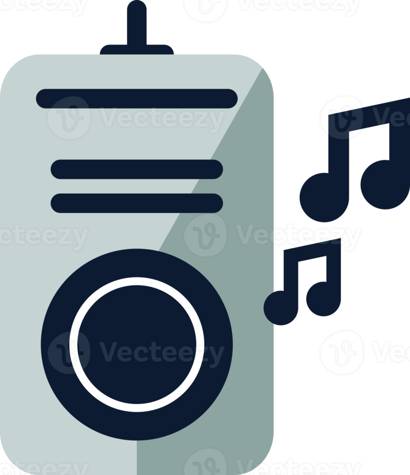 Gray music player icon png