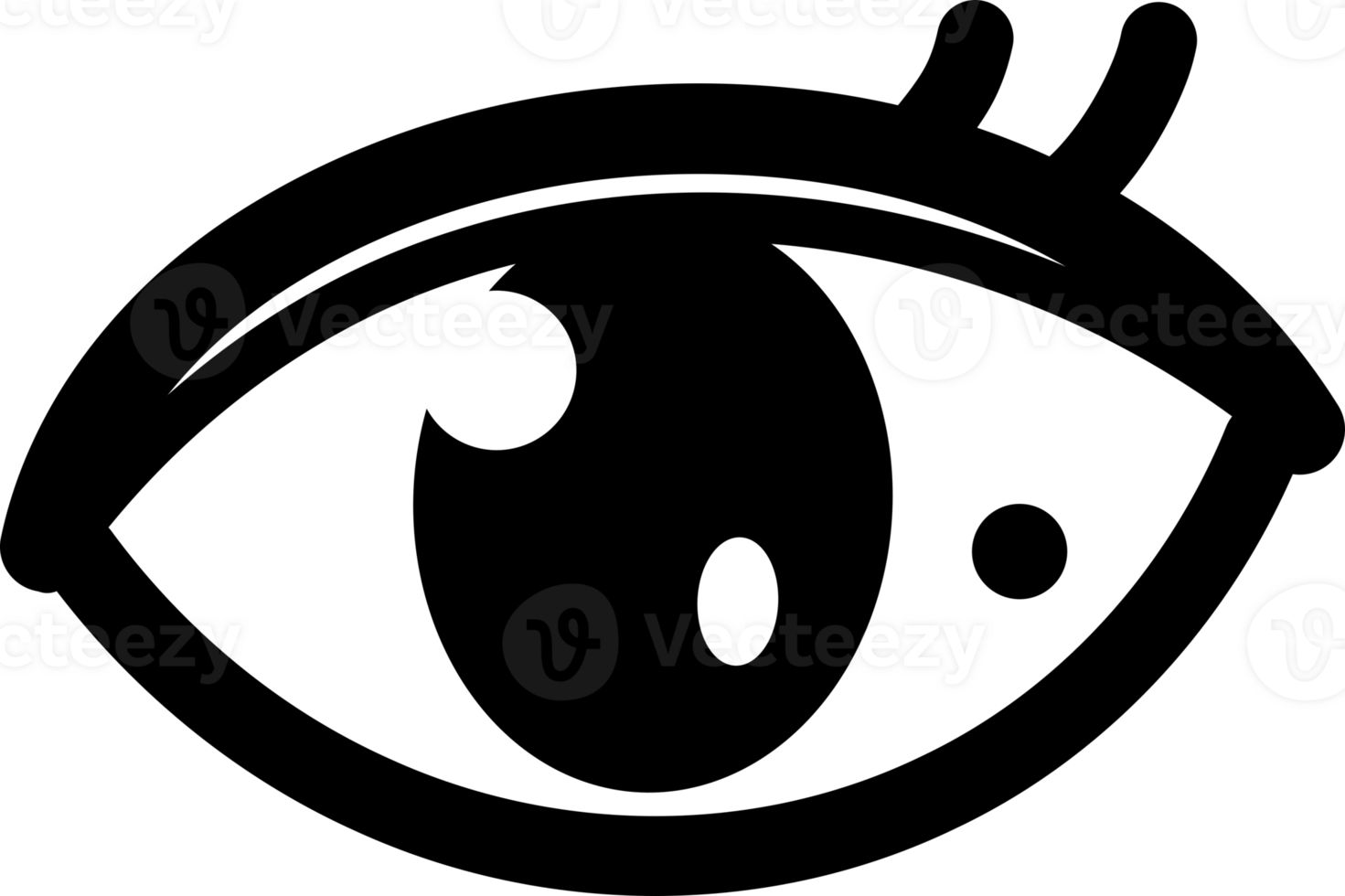 Black eye sign icon png