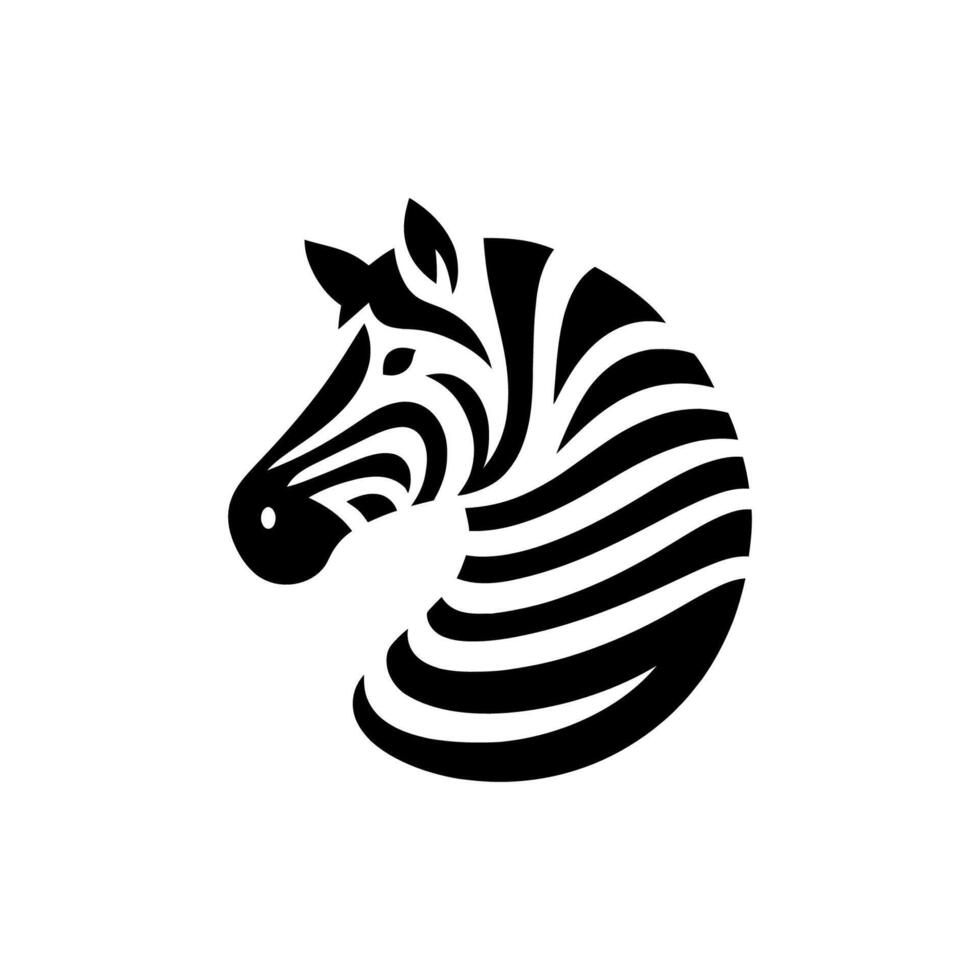 Premium Zebra Head Logo Identity vector
