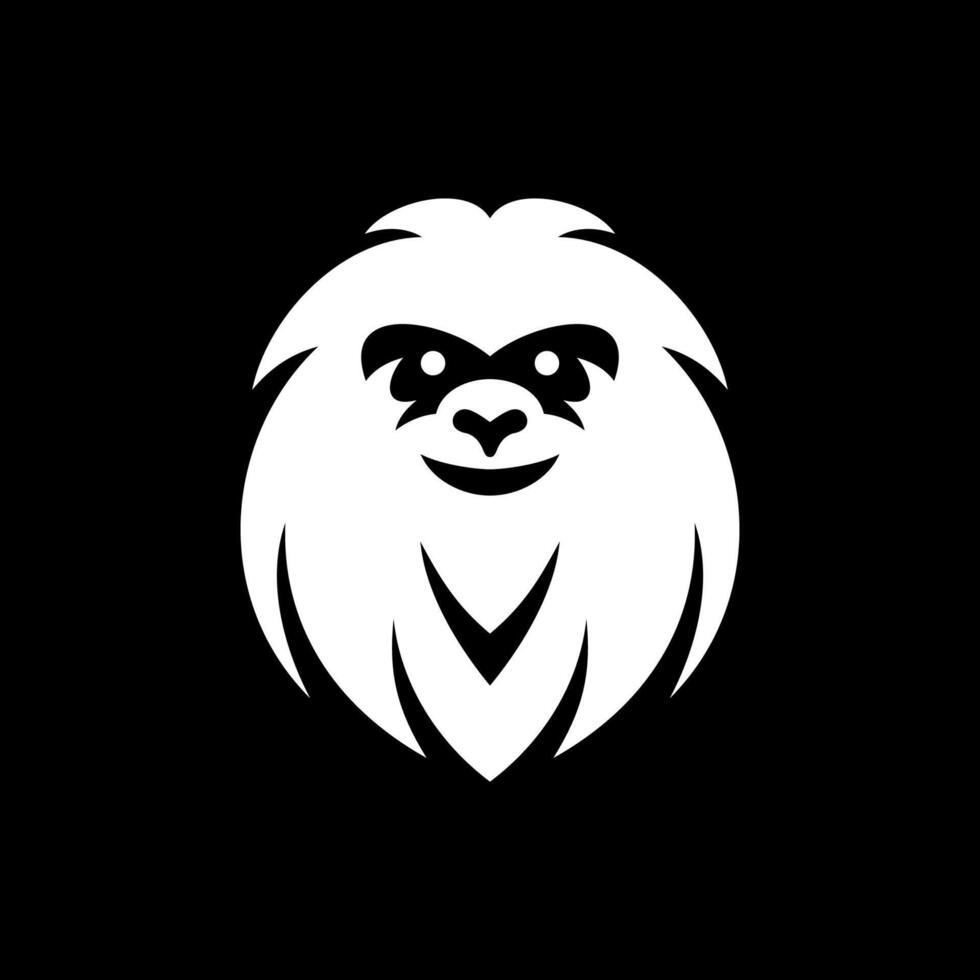 Heavy Ink Yeti Face Logo vector