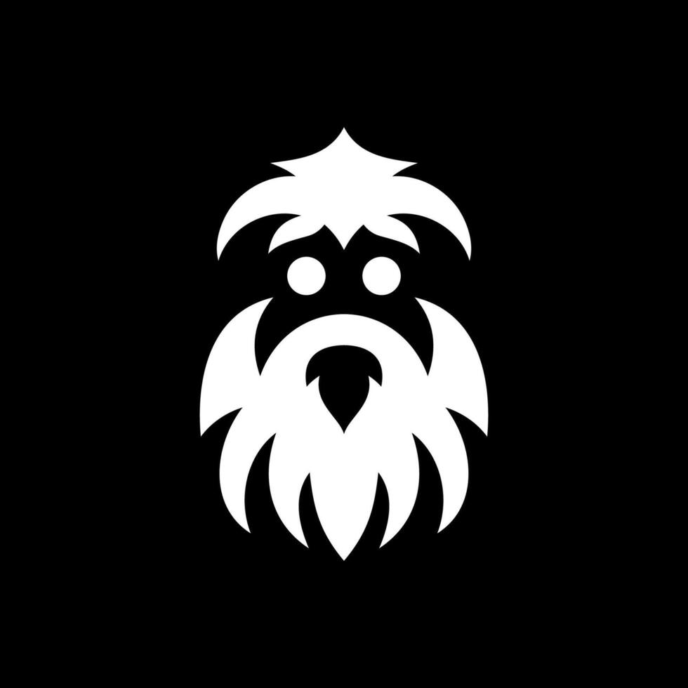 Monoline Yeti Face Logo vector